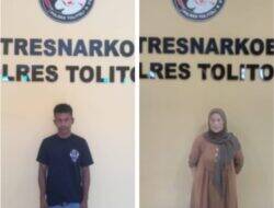 Polres Tolitoli Tangkap Pasutri di Salumpaga, Sita 13,89 Gram Sabu