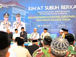 Ribuan Jamaah Padati Kantor Gubernur, Gubernur Anwar Hafid Gelar Jumat Subuh Berkah dan Dzikir